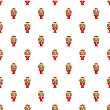 Gumball machine pattern with colorful candies Stock Illustration