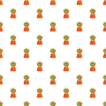 Gumball machine pattern creating a sweet background Stock Illustration