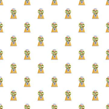 Gumball machine pattern for sweet candy background 스톡 일러스트