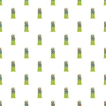 Gumball machine seamless pattern background design 스톡 일러스트
