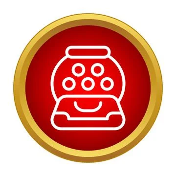 Gumball machine vending bubble gum candies icon Stock Illustration