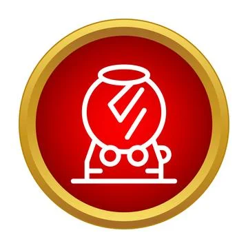 Gumball machine vending candy dispenser flat icon button Stock Illustration