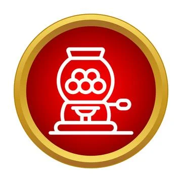 Gumball machine vending sweets red icon design Stock Illustration