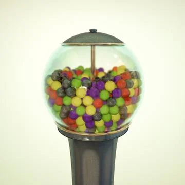 Gumballs dispenser Stock Illustration