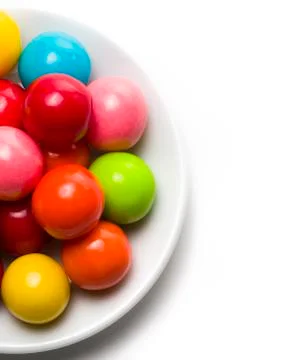 Gumballs on a Plate Stock Photos