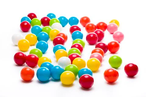 Gumballs on White Stock Photos