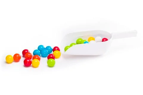 Gumballs on White Stock Photos