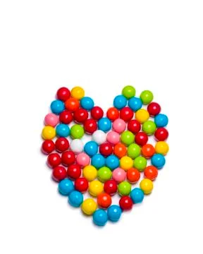 Gumballs on White Stock Photos
