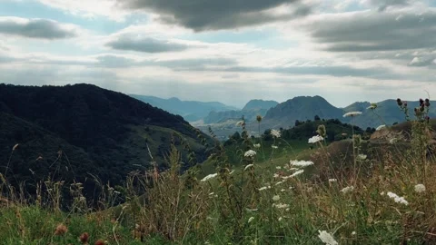 Gumbashi Pass, the highest mountain pass in Russia.  Stock Footage 262853435