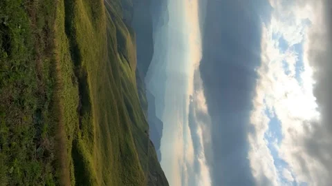 Gumbashi Pass, the highest mountain pass in Russia.  Stock Footage 268345235