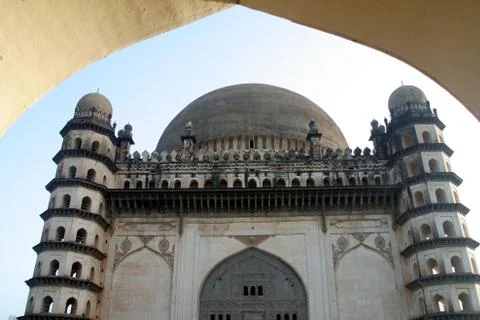 Gumbaz through Arch Stock Photos