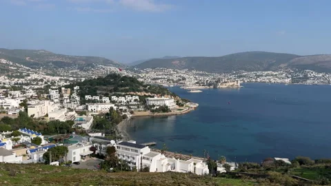 Gumbet And Bodrum Bay Stock Footage 236714386