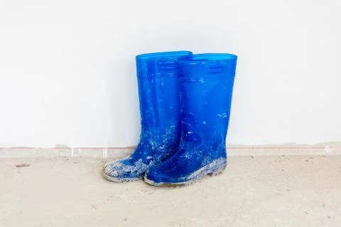Gumboots for construction 스톡 사진
