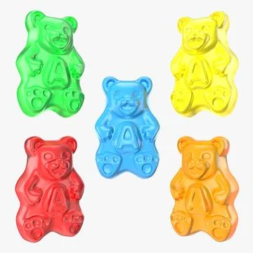 Gummi Bears Set 3D Model