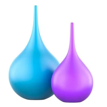 Gummi-Einläufe mit weichen Spitzen, 3D-Rendering Rubber enemas with soft t.. 스톡 사진