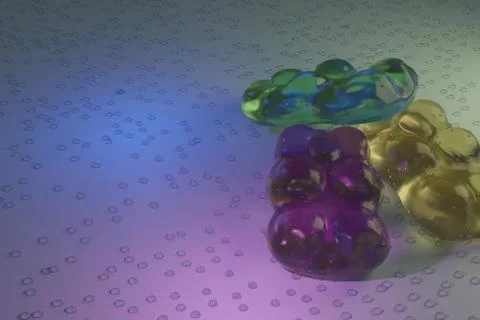 Gummies on Soft Background Stockillustratie