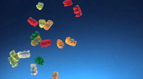 Gummy bear, Slow Motion Stock Footage 11057336