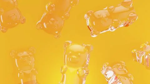 Gummy bears background Stock Photos