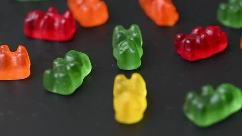 Gummy bears close up Stock Footage 309980044