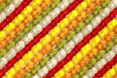 Gummy bears pattern Stock Photos