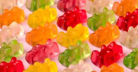 Gummy bears pattern Stock Photos