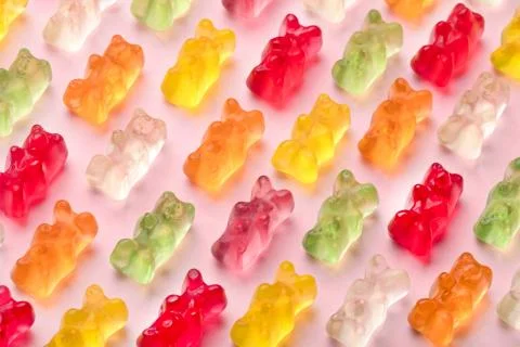 Gummy bears pattern Stock Photos