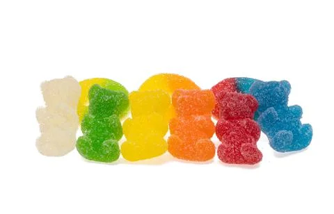 Gummy candy isolated Stock Photos