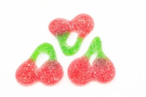 Gummy cherries Stock Photos