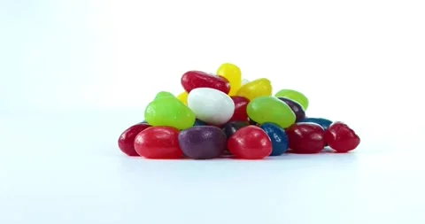 Gummy  colorful candy rotating texture pattern closeup footage Stock Footage 201033540