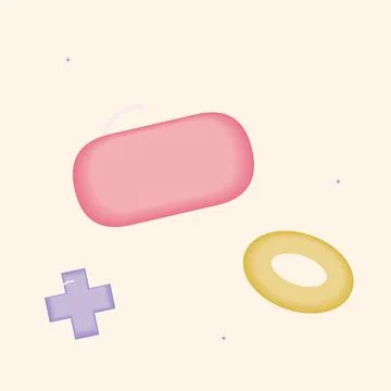 Gummy inspired capsule and loop graphic collection. Gummy inspired abstract v Illustration