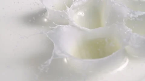 Gummy in milk, Slow Motion Stock Footage