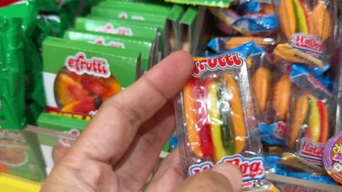 Gummy Pizza Candy Video stock 330038452
