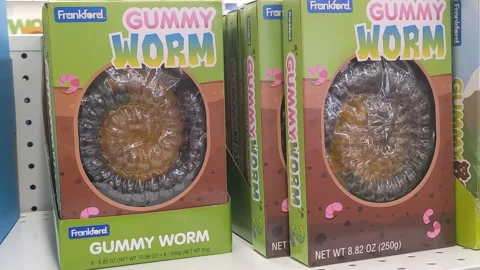 Gummy Worm Retailer Candy Stock Footage 170186000