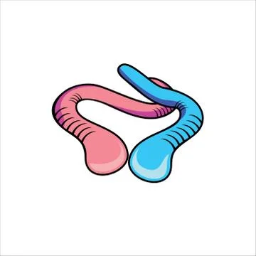 Gummy worm vector Stock Illustration