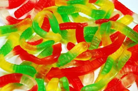 Gummy worms Stock Photos