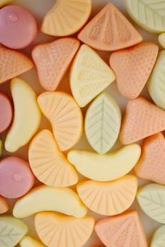 Gummy yogurt background Stock Photos