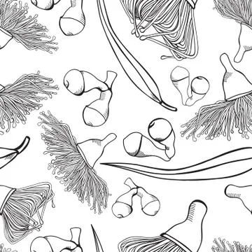 Gumnut seamless pattern Stock Illustration