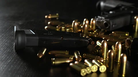 Gun 9mm ammo pass Stock-Footage 197010003