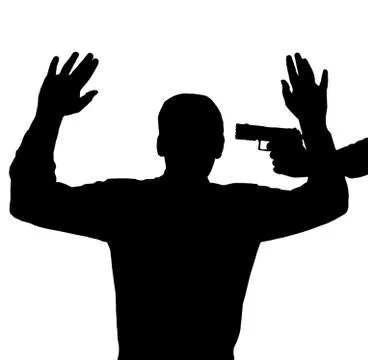 Gun against head Stock Illustration