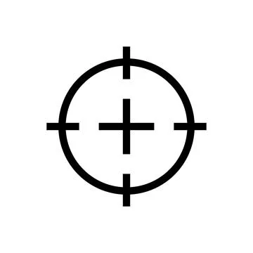 Gun Aim Icon. Target or aim. Vector. Stock Illustration