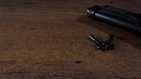 Gun and Cuffs Stock Footage 96353824