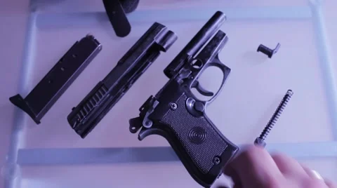Gun assembly CSI Gun Stock Footage 66060763