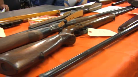 Gun Auction Stock Footage 881560