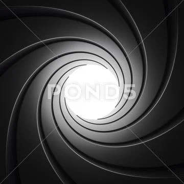 Gun barrel from inside Stock Illustration