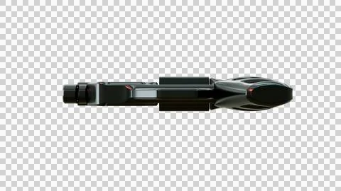Gun Bottom View Alpha Stock Illustration