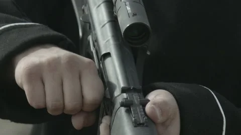 The gun breech. Stock Footage 68614399