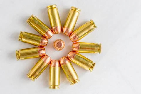 Gun bullets 2 Stock Photos