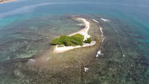 Gun Cay Fly Over Stock Footage 260562891