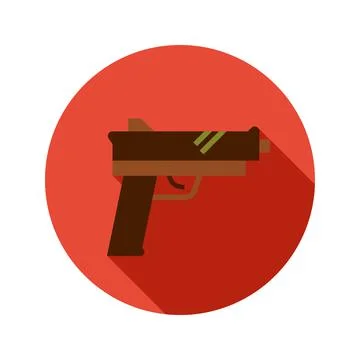 Gun Circle Icon Stock Illustration