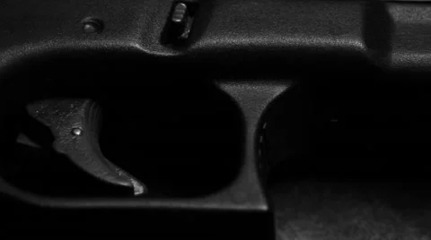 A gun in a closeup Stock Footage 40796388